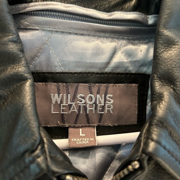 WILSONS LEATHER Women’s Large Black Genuine Leather Jacket - Picture 4 of 7